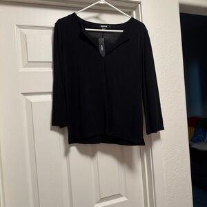 DKNY Women's Classic Black Top